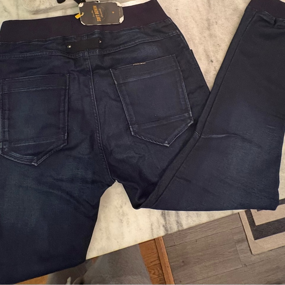 New Zara Men - Denim Drawstring Blue Jeans - Check out Video